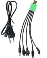 Автономна сонячна станція GDlite GD - 1000A зарядна система Power Bank, ліхтар і 4 LED лампочки з функцією повербанка і радіо для кемпінгу Чорна