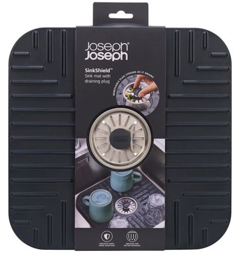 Захисна підставка Joseph SinkShield 851700 для раковини зі зливом 30x30 см, Гнучкий квадратний захисний килимок із захистом від засмічень для мийки
