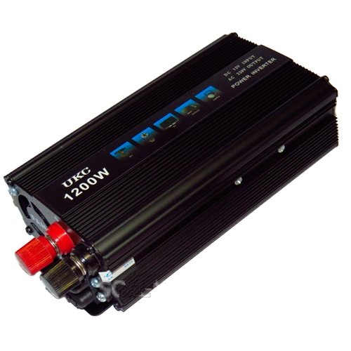 Автомобільний інвертор UKC SSK 1200W перетворювач напруги, 12В 220В 1200Вт