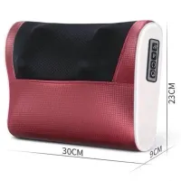 Масажна подушка для спини і шиї Massage Cushion FG214 3 режими роботи з підігрівом 24w роликовий масажер FG - 214 15 кульок від мережі і прикурювача