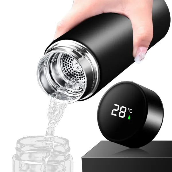 Розумний термос Smart Cup 500 мл з LED датчиком індикатором температури з нержавіючої сталі, вакуумний термос термокружка з дисплеєм, екраном