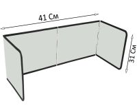 Защитная складная панель MAG-593 для газовой плиты от жира и брызг 41x31x3см Антипригарный раскладной защитный экран перегородка из нержавеющей стали