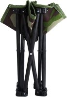 Туристична складна табуретка Stool Folding Table ZDY01 до 130 кг з чохлом, Розкладний стілець 28x28x24 см для риболовлі та пікніка Камуфляжний