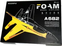 Радіокерований літак винищувач Keerpu FOAM A682 з пультом управління, літачок планер SU35 на радіокеруванні a-682 з піноматеріалу Синій