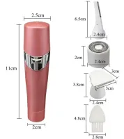 Женский беспроводной триммер эпилятор для тела и лица Refreshing Skin Hair Cleansing QL-607 3 в 1, Эпилятор бритва для ног и бровей на батарейках