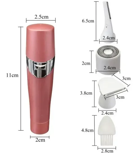 Женский беспроводной триммер эпилятор для тела и лица Refreshing Skin Hair Cleansing QL-607 3 в 1, Эпилятор бритва для ног и бровей на батарейках
