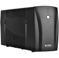 Аварійний безперебійник ДБЖ S-Link SL-UP650 650VA 390w на 2 розетки Джерело безперебійного живлення 7Ah для захисту від нестабільного електроживлення