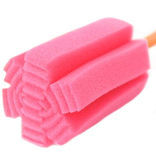 Универсальная губка с длинной ручкой Sponge Cleaning Remiling для мытья бутылок и высоких стаканов, Кухонная убчатая щетка для чистки посуды