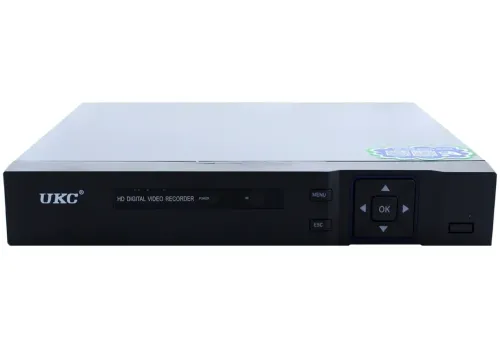 Провідний відеореєстратор DVR UKC CAD 1216 AHD 16 канальний, мережевий IP реєстратор на 16 камер для відеоспостереження та управління камерами Чорний
