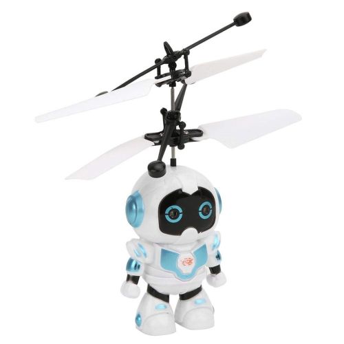 Літаючий робот Robot Flying Aircraft VIATOYS PC520 летить за рукою, Індукційна літаюча USB іграшка з сенсорним управлінням від руки і підсвічуванням