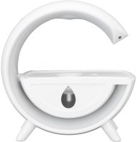 Антигравитационный увлажнитель воздуха ночник Anti-Gravity Humidifier T00K8 с RGB подсветкой, Диффузор 350мл с капельным эффектом от USB Белый
