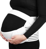 Эластичный бандаж Vitaly Prenatal Belt NJ-138 для беременных дородовой и послеродовой, Дышащий пояс для поддержки живота и спины на липучках Белый