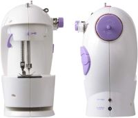 Професійна швейна машинка 4 в 1 Mini Sewing Machine SM - 202A (WJ-08), Портативна міні машинка 201 для шиття з адаптером і педаллю для дому Біла