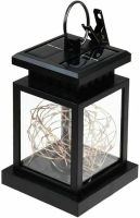Уличный садовый подвесной светильник фонарь UniSolar NF101 30LED с солнечной панелью и прищепкой, Водонепроницаемый прожектор Solar AND HA-80 Черный