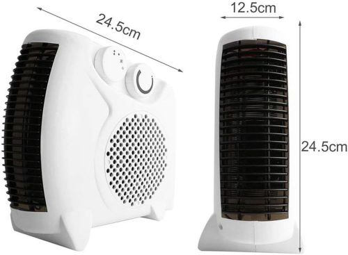 Підлоговий електричний тепловентилятор дуйка Domotec MS-5903 2000W, переносний настільний обігрівач 2 в 1 з терморегулятором Домотек MS5903 Білий