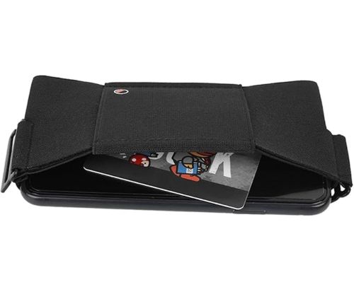 Поясна сумка бананка Mini Belt Bag ISKYBOB 7452 для документів і телефону без застібки, сумочка органайзер на пояс і ремінь чоловіків і жінок Чорна