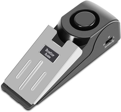 Бездротова дверна Сигналізація Door Stop Alarm захист вхідних дверей будинку Стоп двері звукова з датчиком вібрації і звуком 120 дБ на батарейках