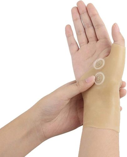 Еластичний бандаж для зап'ясть з магнітами Magnetic Compression Wrist Support, силіконовий Магнітний фіксатор ортез для великого пальця і кисті руки