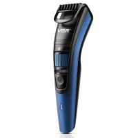 Бездротова акумуляторна машинка VGR V-052 Blue для стрижки волосся і бороди з насадкою, акумуляторний тример бритва для догляду за бородою 5W Синій