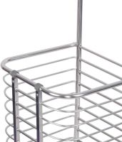 Складна візок Shopping Cart XS-2 з кошиком для покупок до 65 кг 42x39x91 см, Побутова розкладна тачка кошик на колесах з ручкою срібляста