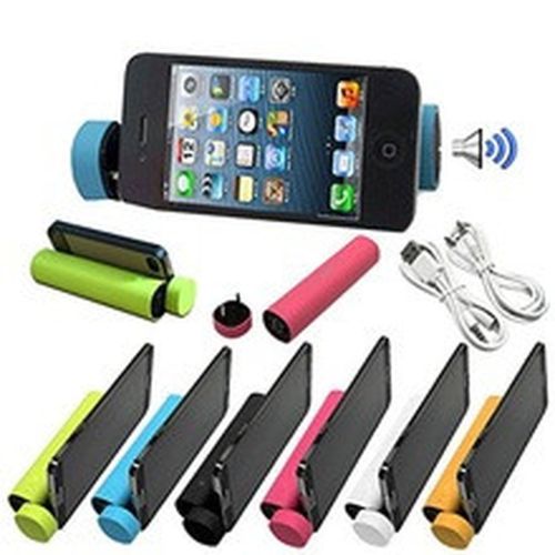 Портативний динамік 3 в 1 Bluetooth + Power bank, колонка для телефону, (Black, White, Blue)