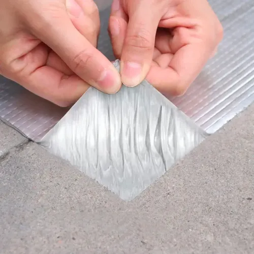 Сверхпрочная клейкая лента с алюминиевым покрытием Butyl Self-Adhesive 1.2мм х 5см х 10м, Алюминиевая водостойкая липкая фольга скотч 10 м Серебристая
