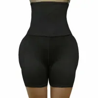 Корректирующие трусики-шорты Body Hip Pants для увеличения ягодиц с завышенной высокой талией и эффектом пуш-ап, утягивающие для бедер Черные