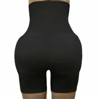 Корректирующие трусики-шорты Body Hip Pants для увеличения ягодиц с завышенной высокой талией и эффектом пуш-ап, утягивающие для бедер Черные