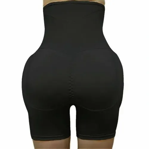 Корректирующие трусики-шорты Body Hip Pants для увеличения ягодиц с завышенной высокой талией и эффектом пуш-ап, утягивающие для бедер Черные