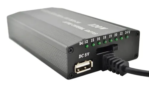 Універсальний автомобільний зарядний пристрій laptop UKC 901 120W 12-24V для ноутбука з перехідниками адаптер зарядка від мережі 220V і прикурювача