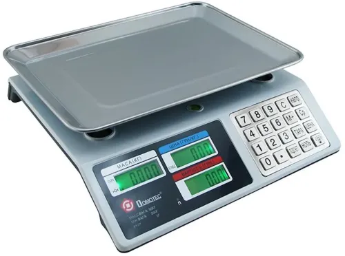 Торгові електронні ваги Domotec MS-982S від 5 гр до 50 кг Metal Button з металевими кнопками MX-414