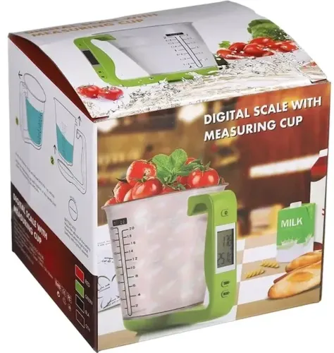 Електронна мірна чаша ваги Digital Scale with Measuring Cup SP-001 600мл, кухонний мірний стакан з вагами і вбудованим термометром SP001 для дому