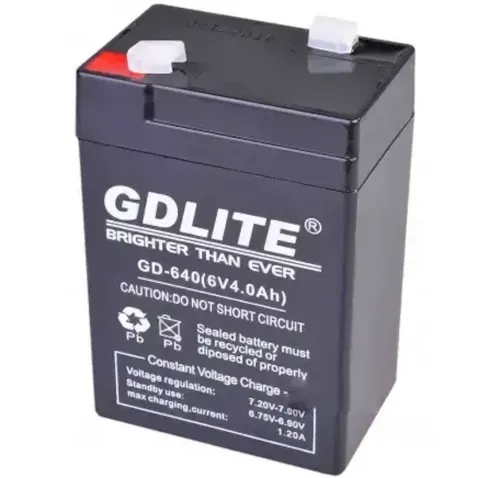 Універсальний свинцево-кислотый акумулятор GDLITE GD-640 6V 4AH для ваг і ліхтарів, акумуляторна батарея GDLiting 6В 4аг для бесперебойника