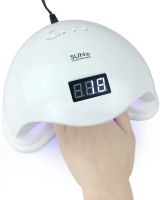 Професійна УФ лампа SUN5 для манікюру і педикюру 48W UV LED з екраном і таймером, апарат для сушіння гель лаку і гелю для нігтів Сан 5 White