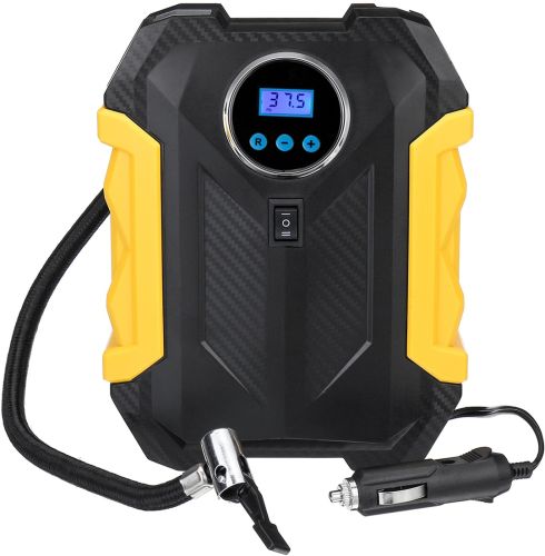 Автомобильный компрессор CarSun Air Pump C1399-1 автокомпрессор с дисплеем и фонарем для подкачки шин от прикуривателя 12V воздушный насос для машины