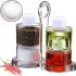 Настільний набір для спецій Spice Jar. O. V. S. P. stack Dispenser set органайзер для зберігання олії, оцту, перцю і солі на 4 ємності з підставкою