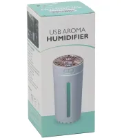 Беспроводной автомобильный увлажнитель воздуха Aroma Humidiifer H20 с RGB подсветкой, Аккумуляторный аромадиффузор USB HP227 в авто и для дома