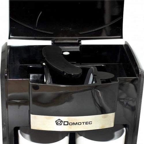Капельная кофеварка на две чашки Domotec MS-0706 c 2 керамическими чашками, домашняя электрическая кофемашина для чая и кофе на 0.3 л 500W Белая