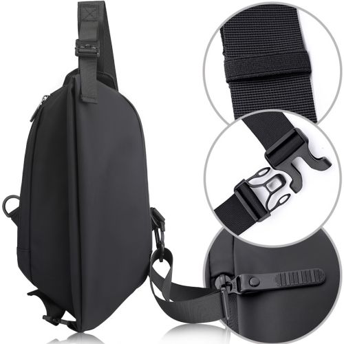 Чоловіча сумка через плече Baellery Cross Body Bag JXA1808 нагрудна водонепроникна повсякденна бананка на груди зі штучної шкіри 13Х17 см