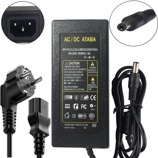 Адаптер живлення AC-DC Ataba 12V 6A 72W 5,5 мм / 2,5 мм універсальний мережевий блок живлення для електронної техніки штекер 5.5 * 2.5 мм 12 В 6 А
