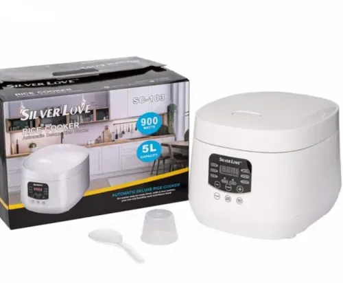 Електрична мультиварка скороварка Silver Love SC - 103 на 5л з сенсорним дисплеєм 900w, Мультиповар Electric cooker LY-504 з таймером і підігрівом