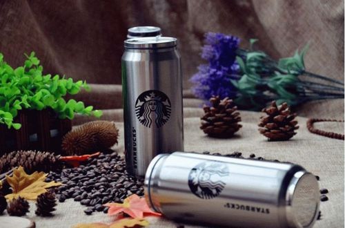 Металлическая термокружка Starbucks 450мл Старбакс PTKL-360 банка с трубочкой