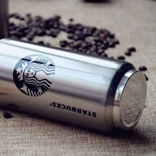 Металлическая термокружка Starbucks 450мл Старбакс PTKL-360 банка с трубочкой