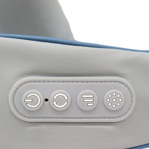 Електричний ударний масажер Electric Neck Massager XL - 653 з підігрівом для спини, плечей і шиї, акумуляторний роликовий масажер MAG - 724 Сірий