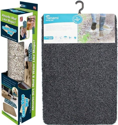 Супер всмоктуючий килимок Clean Step Mat придверний підлоговий килим 70Х45 см в передпокій і ванну для вбирання бруду і вологи з мікрофібри для взуття