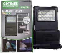 Портативная солнечная зарядная станция Gdlite GD-07А аккумуляторный светодиодный фонарь повербанк с лампочками, солнечной панелью Power Bank USB 30W