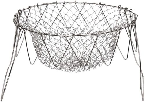 Складаний друшляк Magic Kitchen Deluxe Chef Basket 12 в 1 складна решітка сітка, фритюрниця для приготування їжі, сушка для фруктів Шеф Баскет