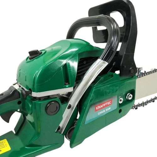 Бензинова ланцюгова пила Krafftec КRА-5800 7 к.с шина 45 см для обрізання дерев і розпилу дров, Бензопила Adeytos 18" дюймів 58см3 Зелена