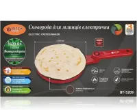 Електрична занурювальна млинниця Bitek BK-5209 1600W для приготування млинців 20 см, Сковорода электроблинница Битек з антипригарним покриттям