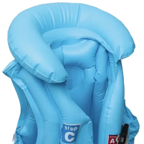 Дитячий надувний жилет Swim Vest BT-IG - 0005 рятувальний для плавання з підголовником від 3 до 14 років, надувна захисна жилетка S, M, L для дітей